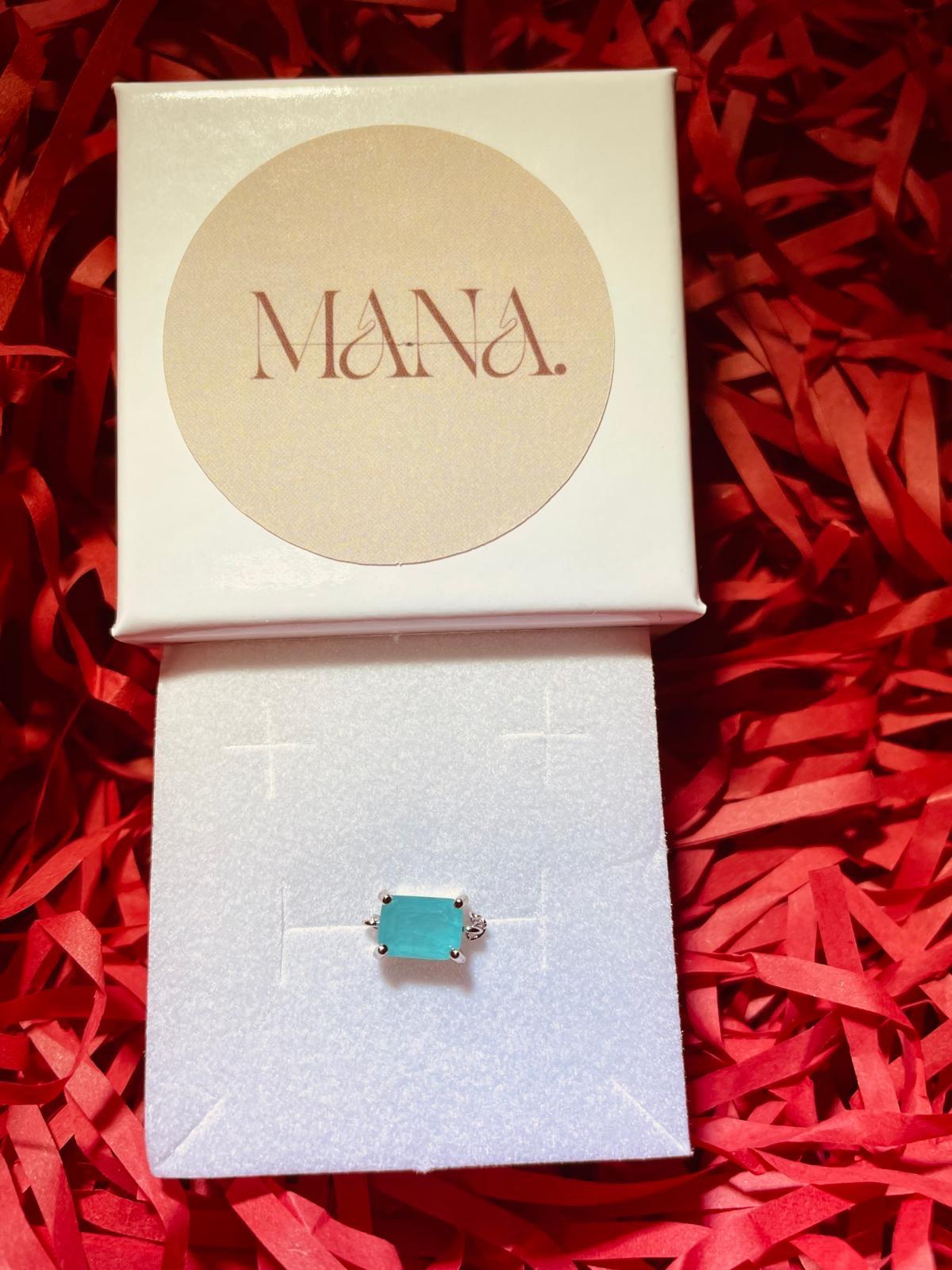 Tourmaline – Anello Regolabile a Catena 925  con Tormalina Naturale