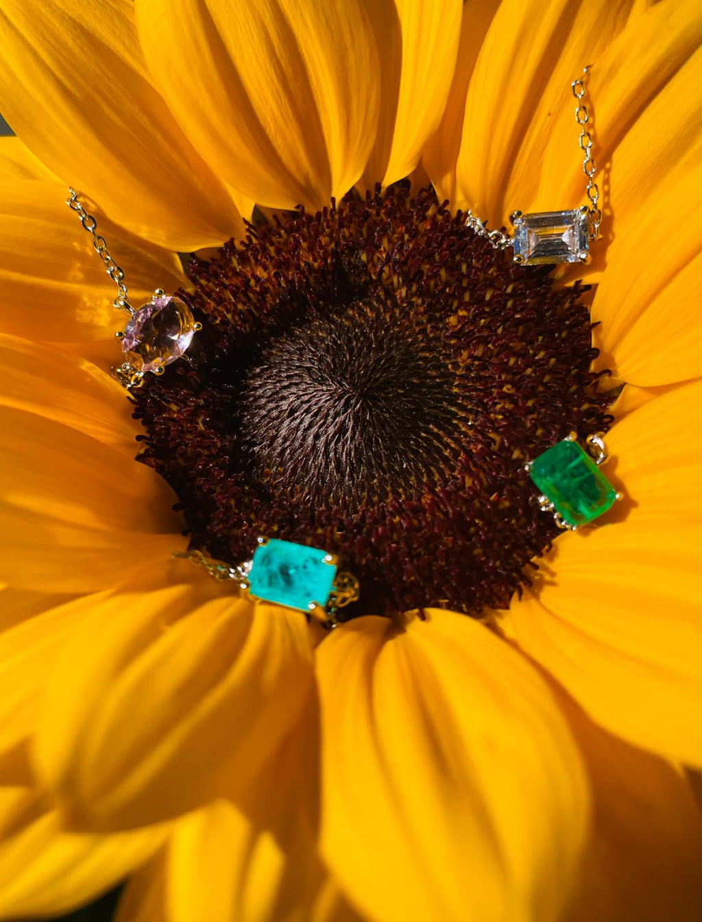 Tourmaline – Anello Regolabile a Catena 925  con Tormalina Naturale