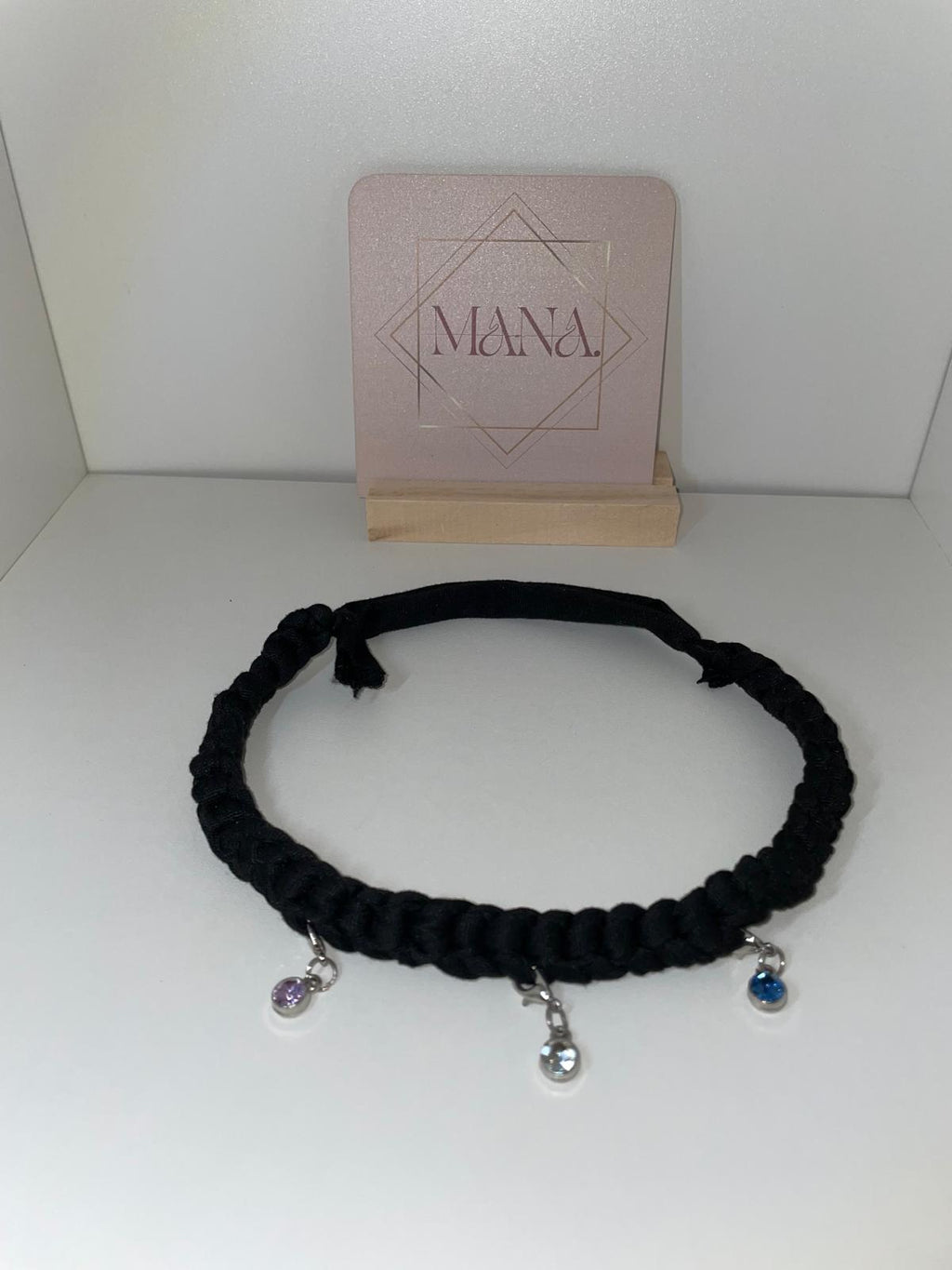 Girocollo Isabel in Lycra Intrecciata con Pietra Colorata