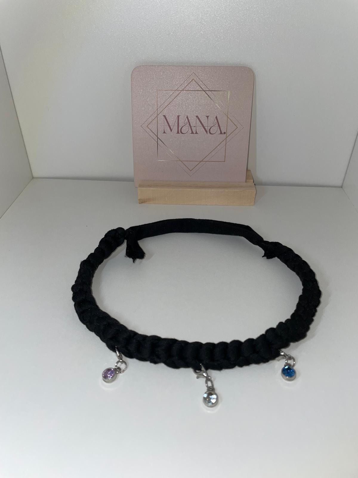 Girocollo Isabel in Lycra Intrecciata con Pietra Colorata