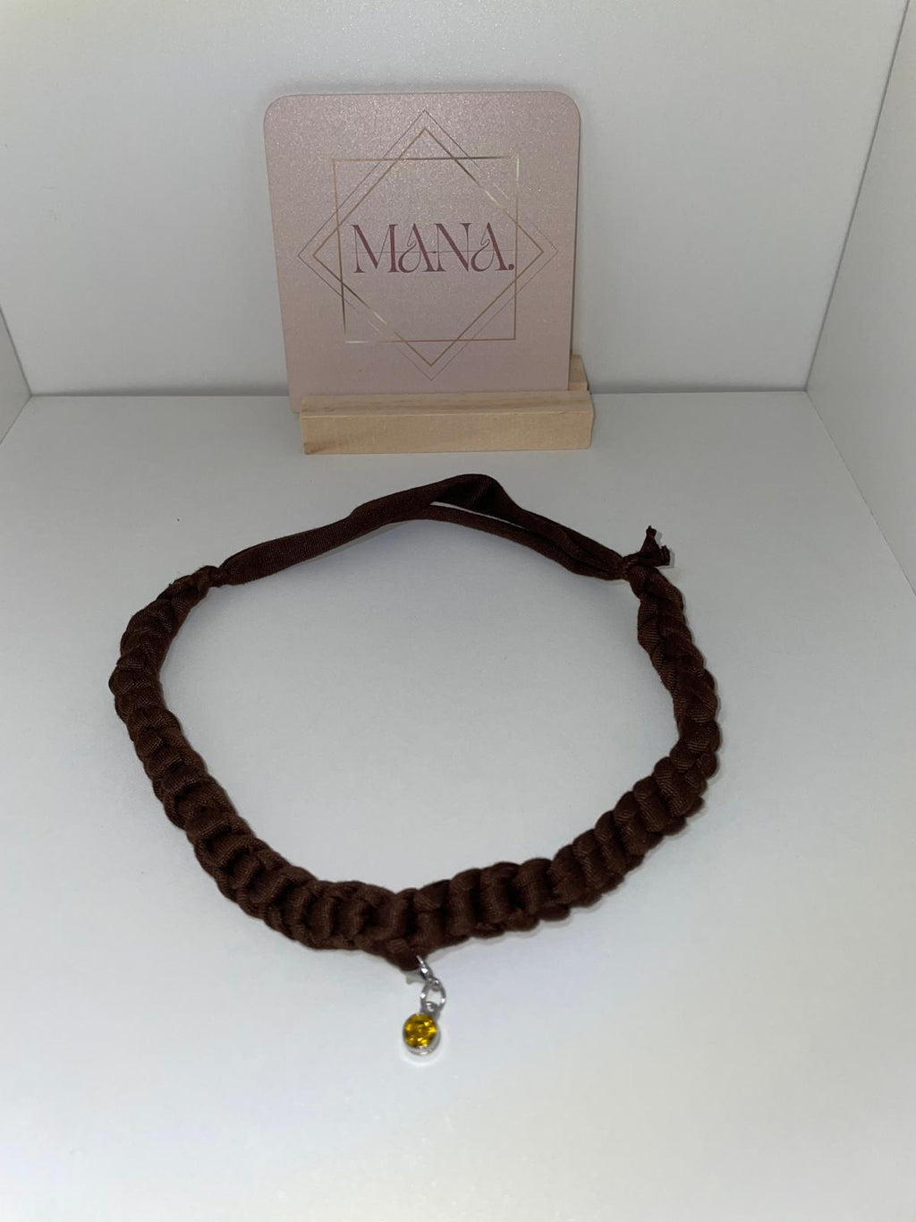 Girocollo Isabel in Lycra Intrecciata con Pietra Colorata