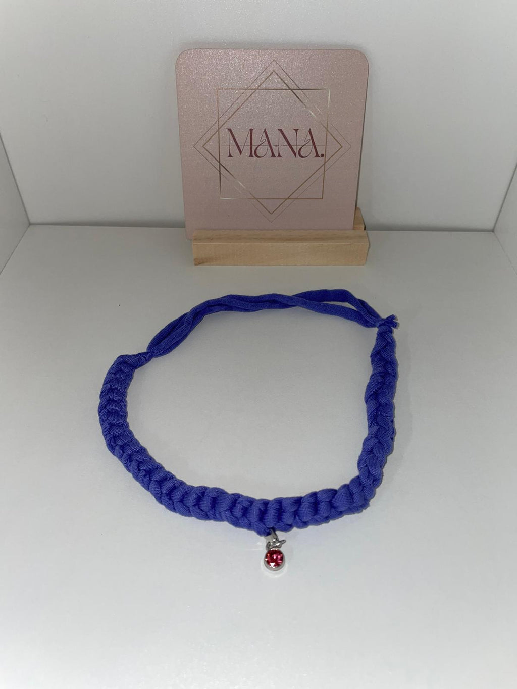 Girocollo Isabel in Lycra Intrecciata con Pietra Colorata