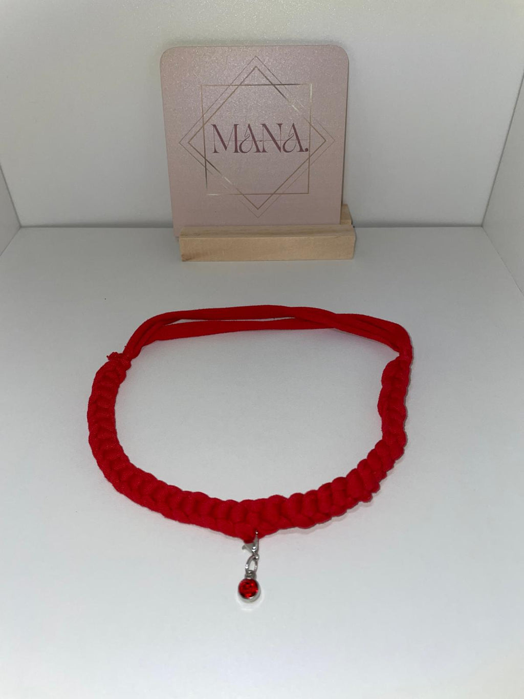 Girocollo Isabel in Lycra Intrecciata con Pietra Colorata