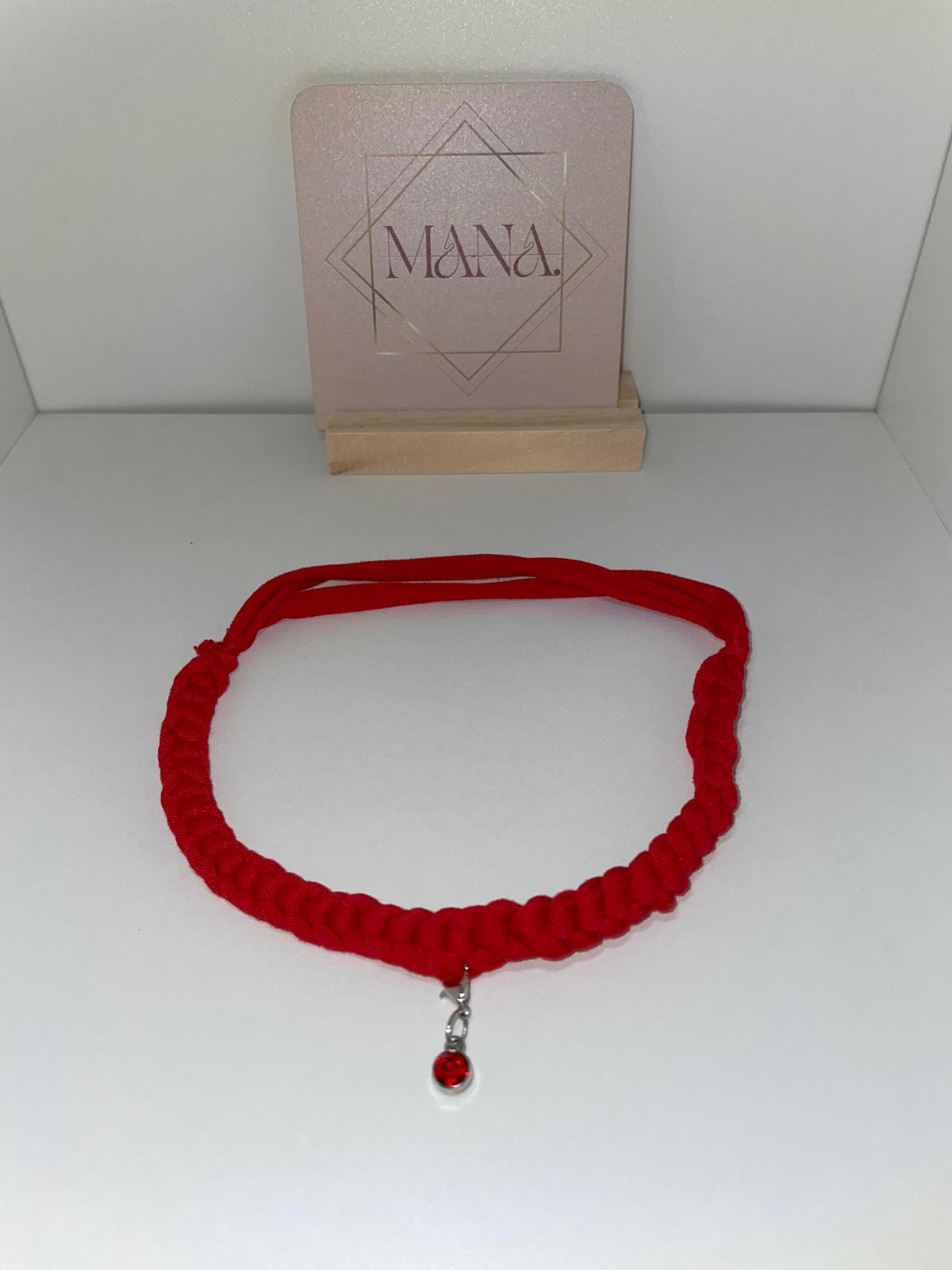 Girocollo Isabel in Lycra Intrecciata con Pietra Colorata