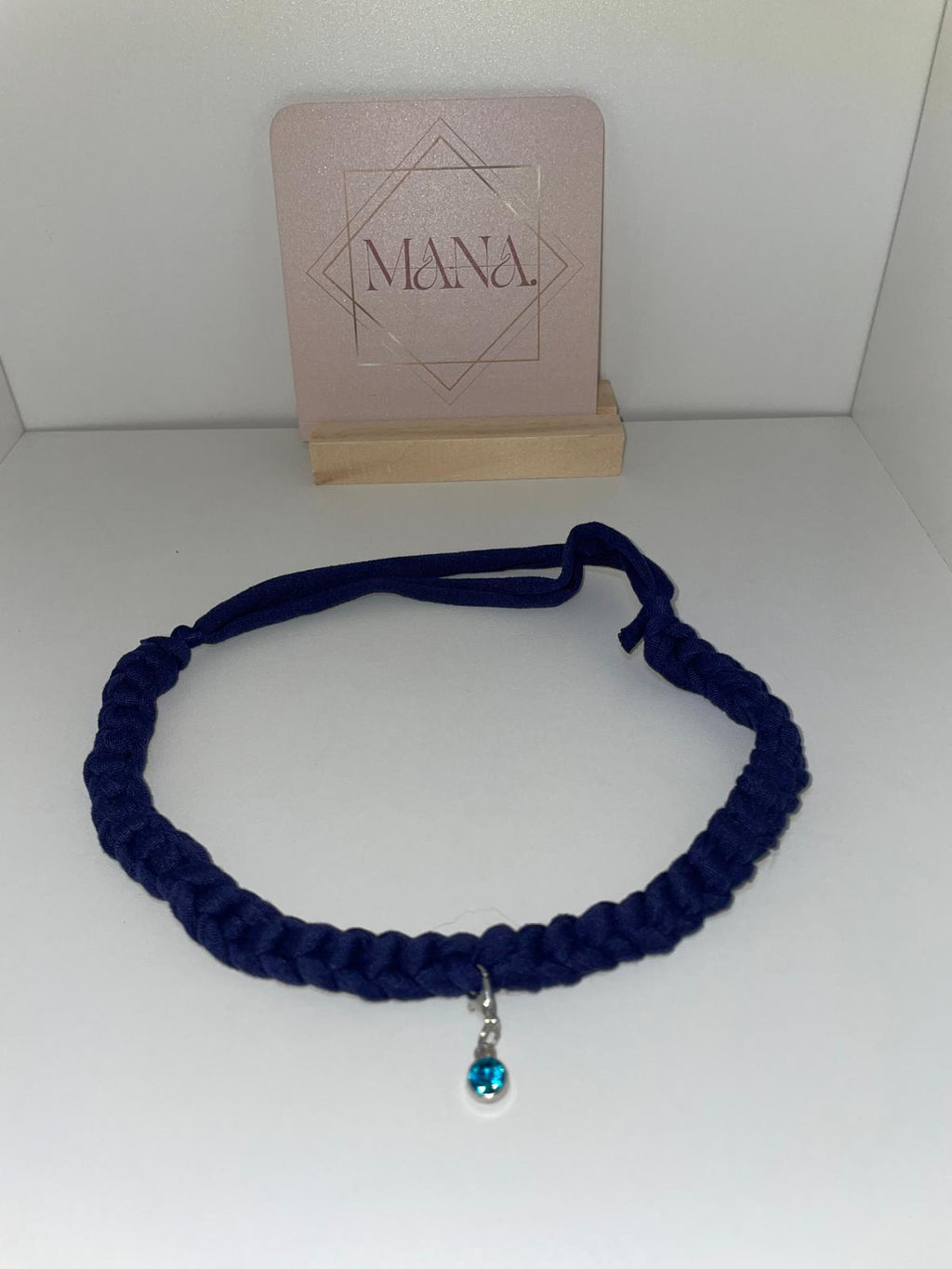 Girocollo Isabel in Lycra Intrecciata con Pietra Colorata