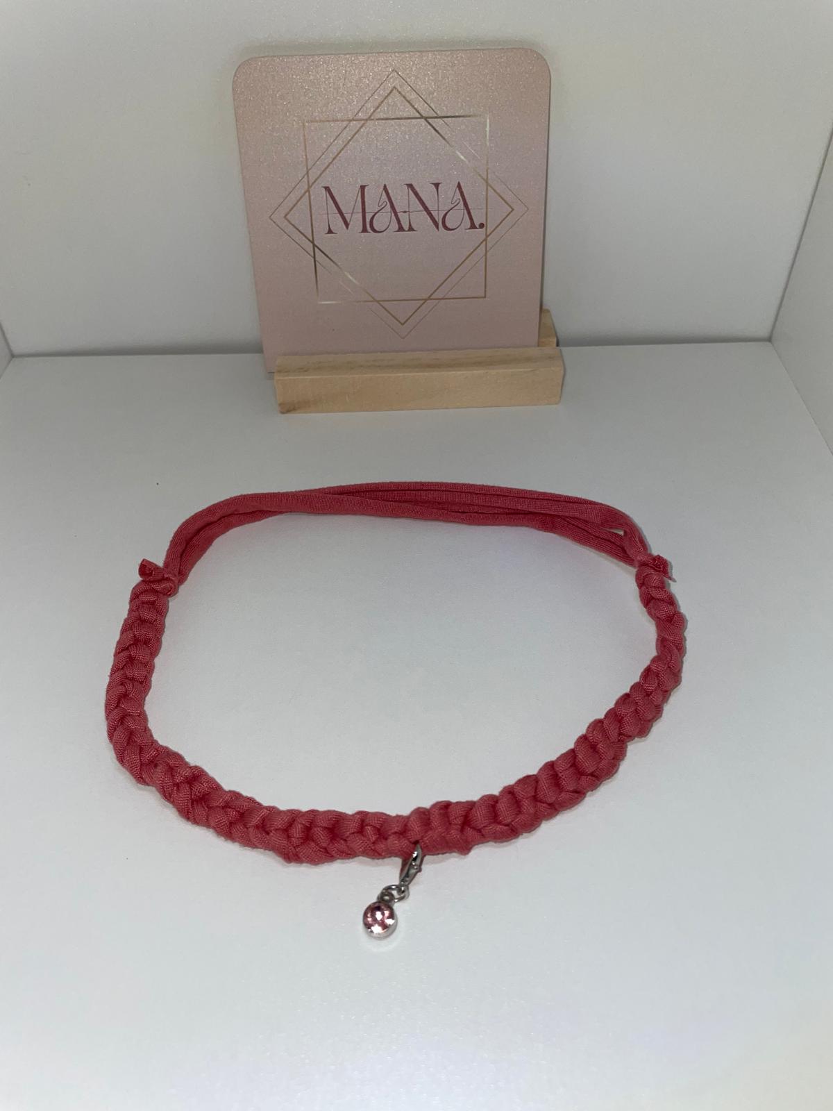 Girocollo Isabel in Lycra Intrecciata con Pietra Colorata