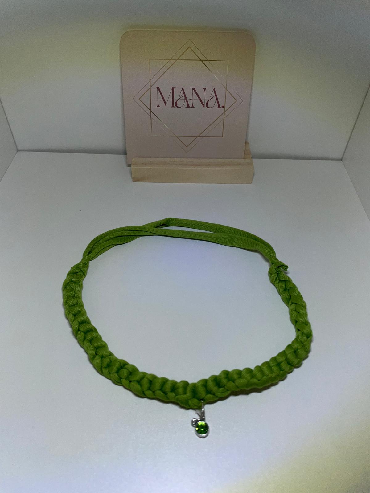 Girocollo Isabel in Lycra Intrecciata con Pietra Colorata