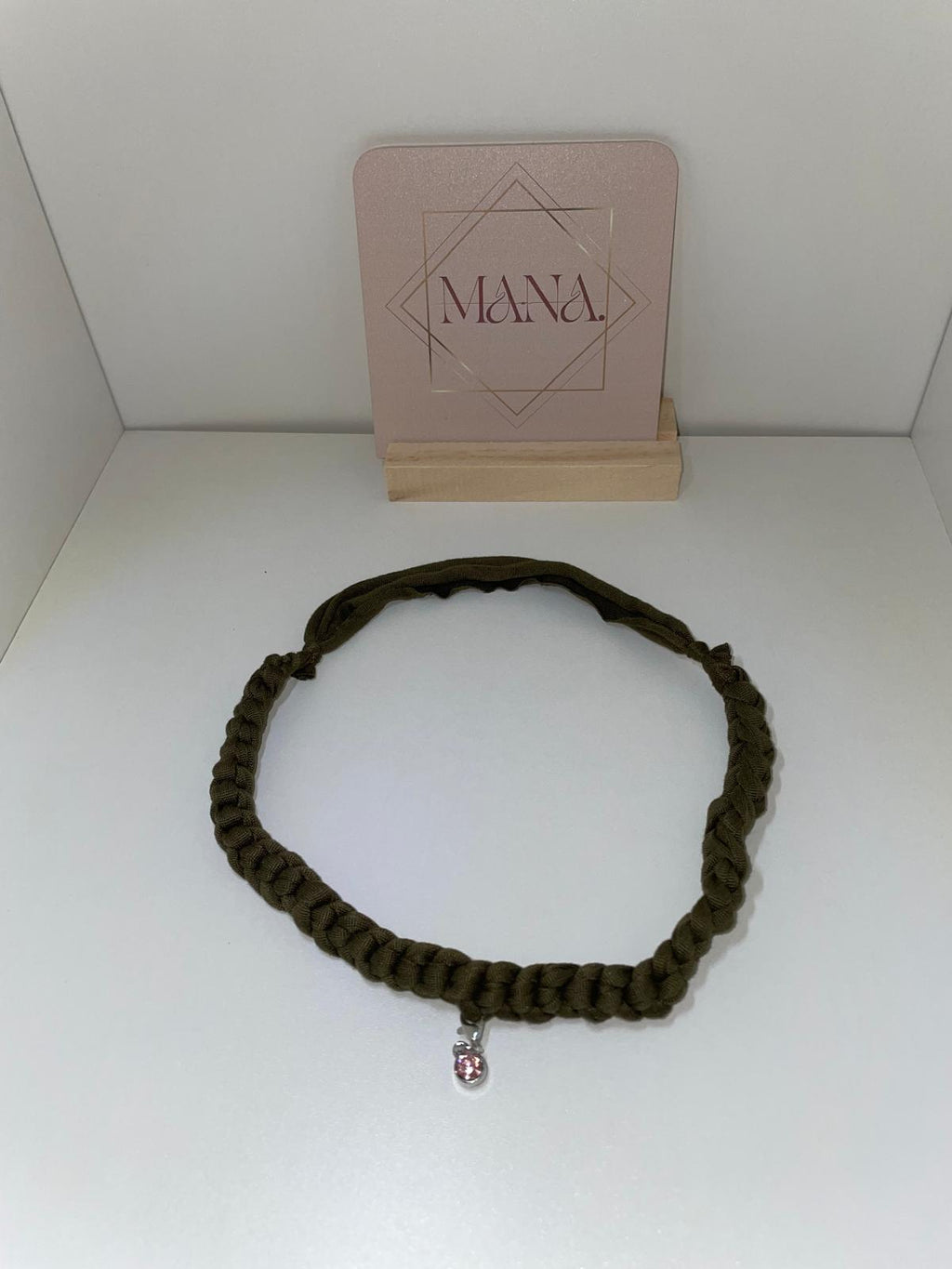 Girocollo Isabel in Lycra Intrecciata con Pietra Colorata