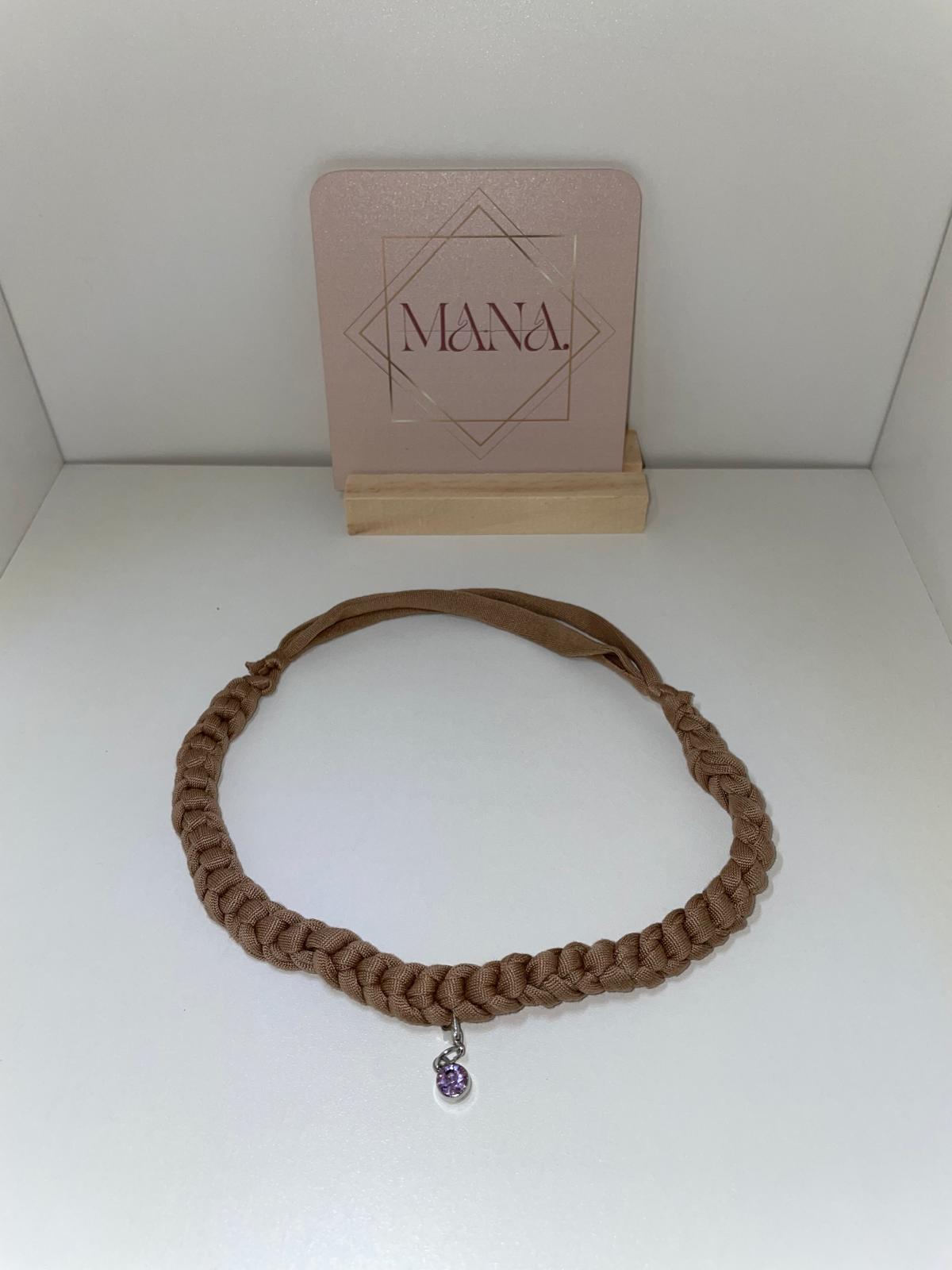 Girocollo Isabel in Lycra Intrecciata con Pietra Colorata