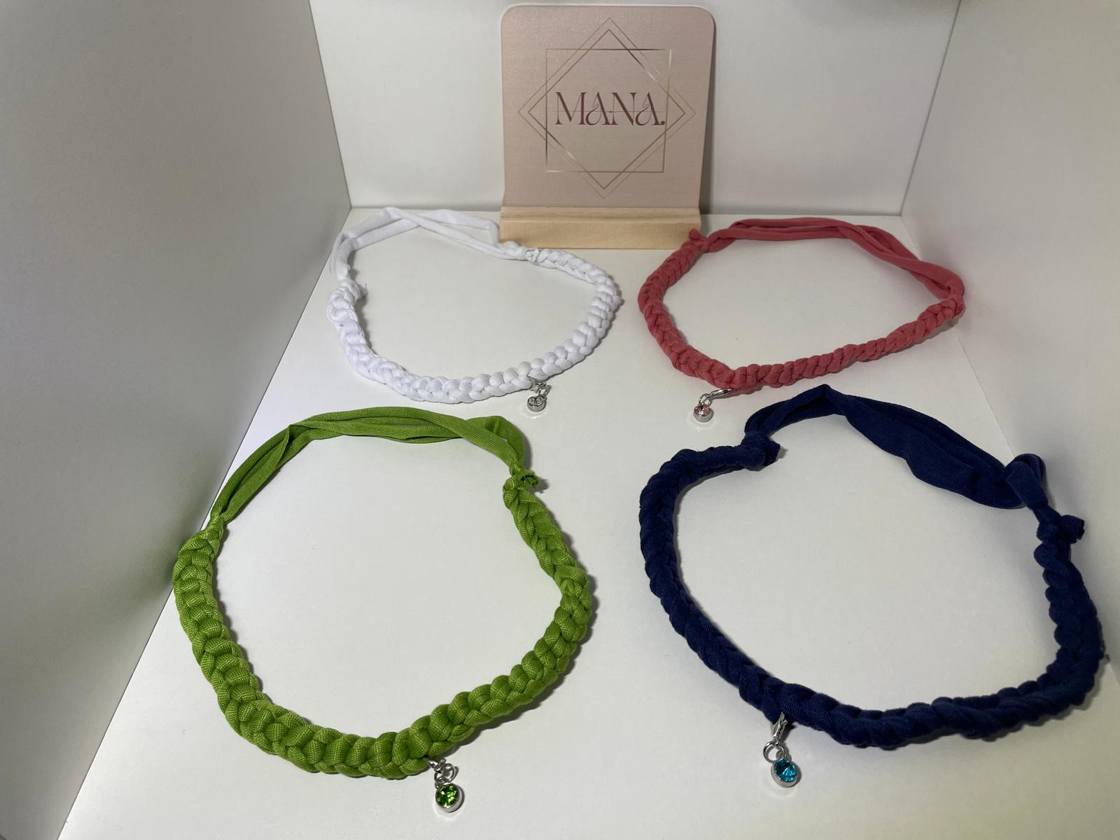 Girocollo Isabel in Lycra Intrecciata con Pietra Colorata